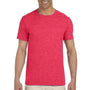 Gildan Mens Softstyle Short Sleeve Crewneck T-Shirt - Heather Red