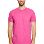 Gildan Mens Softstyle Short Sleeve Crewneck T-Shirt - Heather Heliconia Pink