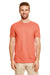 Gildan G640 Mens Softstyle Short Sleeve Crewneck T-Shirt Heather Orange Front