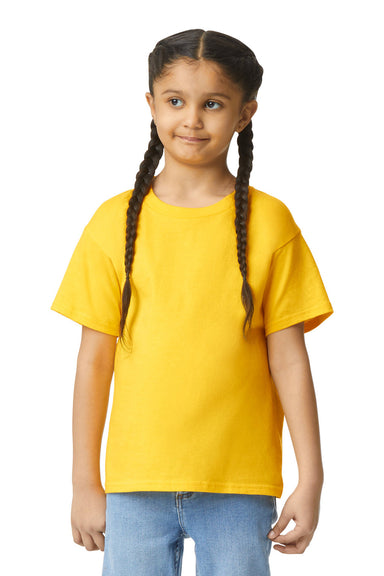 Gildan 64000B Youth Softstyle Short Sleeve Crewneck T-Shirt Daisy Yellow Front