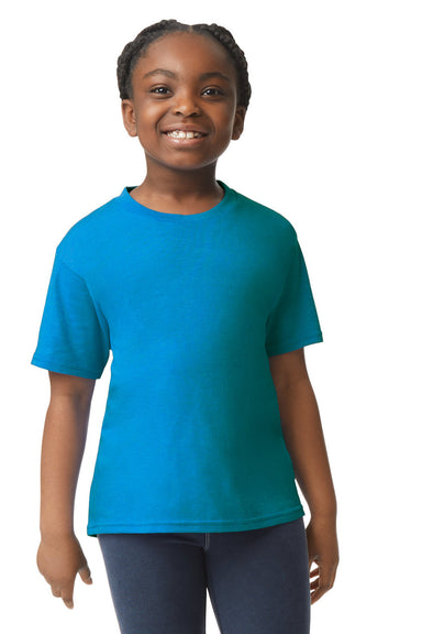 Gildan 64000B Youth Softstyle Short Sleeve Crewneck T-Shirt Sapphire Blue Front