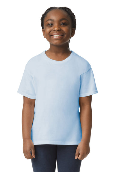 Gildan 64000B Youth Softstyle Short Sleeve Crewneck T-Shirt Light Blue Front