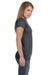 Gildan G640L Womens Softstyle Short Sleeve Crewneck T-Shirt Charcoal Grey Side