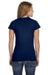 Gildan G640L Womens Softstyle Short Sleeve Crewneck T-Shirt Navy Blue Back