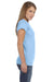 Gildan G640L Womens Softstyle Short Sleeve Crewneck T-Shirt Light Blue Side