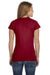 Gildan G640L Womens Softstyle Short Sleeve Crewneck T-Shirt Antique Cherry Red Back