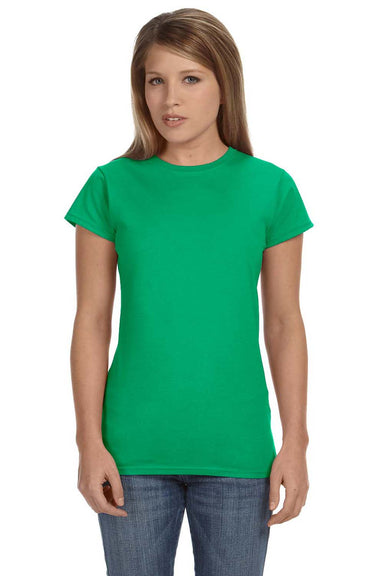 Gildan G640L Womens Softstyle Short Sleeve Crewneck T-Shirt Irish Green Front