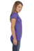 Gildan G640L Womens Softstyle Short Sleeve Crewneck T-Shirt Heather Purple Side