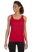 Gildan G642L Womens Softstyle Tank Top Cherry Red Front