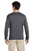 Gildan G644 Mens Softstyle Long Sleeve Crewneck T-Shirt Charcoal Grey Back