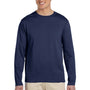 Gildan Mens Softstyle Long Sleeve Crewneck T-Shirt - Navy Blue