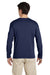Gildan G644 Mens Softstyle Long Sleeve Crewneck T-Shirt Navy Blue Back