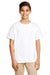 Gildan G645B Youth Softstyle Short Sleeve Crewneck T-Shirt White Front
