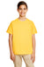 Gildan G645B Youth Softstyle Short Sleeve Crewneck T-Shirt Daisy Yellow Front