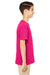 Gildan G645B Youth Softstyle Short Sleeve Crewneck T-Shirt Heliconia Pink Side