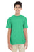 Gildan G645B Youth Softstyle Short Sleeve Crewneck T-Shirt Heather Irish Green Front