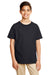 Gildan G645B Youth Softstyle Short Sleeve Crewneck T-Shirt Black Front