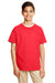 Gildan G645B Youth Softstyle Short Sleeve Crewneck T-Shirt Red Front