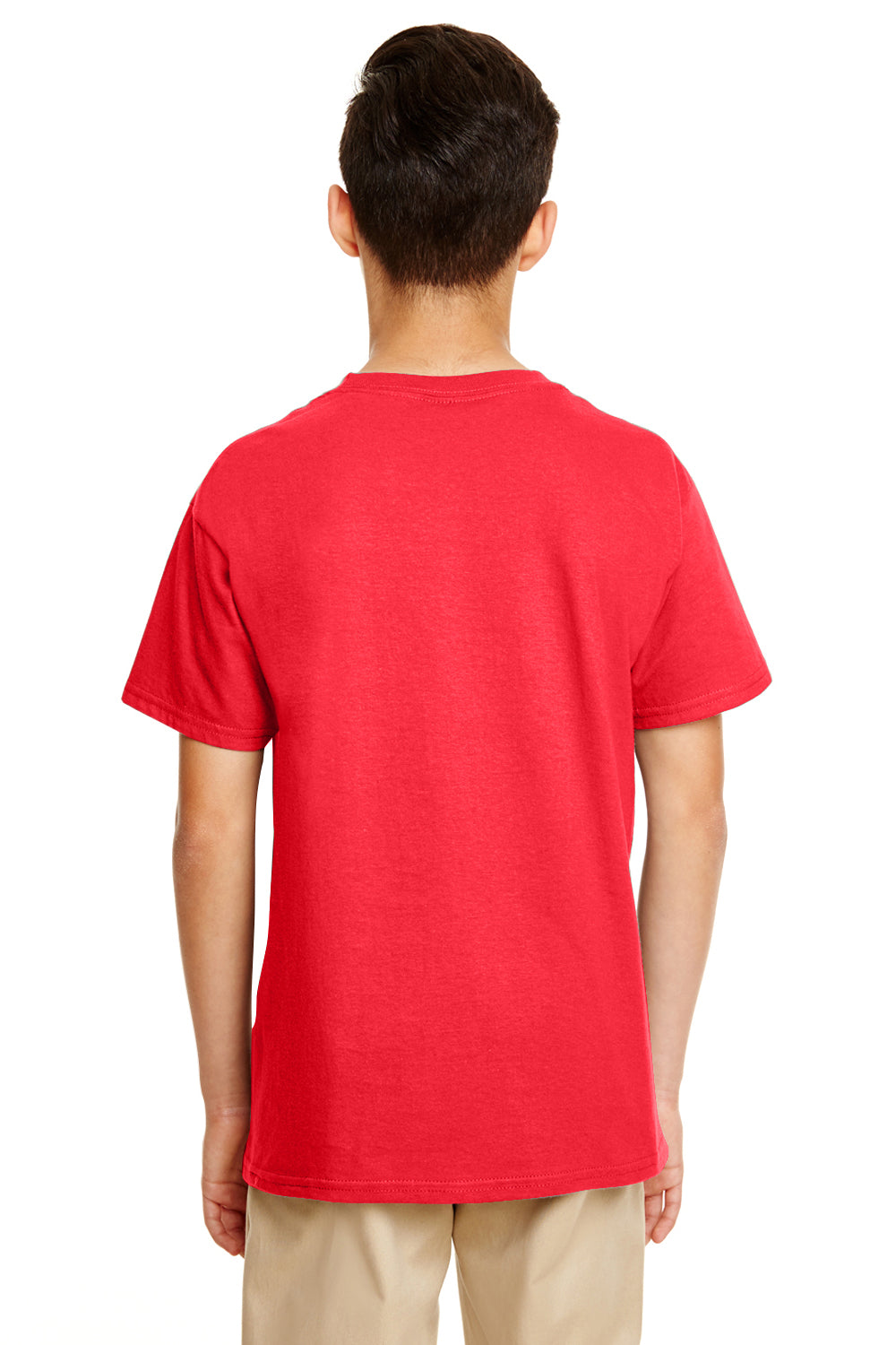 Gildan G645B Youth Softstyle Short Sleeve Crewneck T-Shirt Red Back