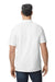 Gildan G648 Mens SoftStyle Double Pique Short Sleeve Polo Shirt White Back