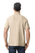 Gildan G648 Mens SoftStyle Double Pique Short Sleeve Polo Shirt Sand Back