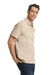 Gildan G648 Mens SoftStyle Double Pique Short Sleeve Polo Shirt Sand Side