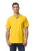 Gildan G648 Mens SoftStyle Double Pique Short Sleeve Polo Shirt Daisy Yellow Front