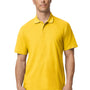 Gildan Mens SoftStyle Double Pique Short Sleeve Polo Shirt - Daisy Yellow - NEW