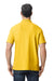 Gildan G648 Mens SoftStyle Double Pique Short Sleeve Polo Shirt Daisy Yellow Back