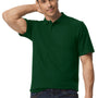 Gildan Mens SoftStyle Double Pique Short Sleeve Polo Shirt - Forest Green - NEW