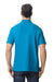 Gildan G648 Mens SoftStyle Double Pique Short Sleeve Polo Shirt Sapphire Blue Back