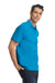Gildan G648 Mens SoftStyle Double Pique Short Sleeve Polo Shirt Sapphire Blue Side