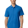 Gildan Mens SoftStyle Double Pique Short Sleeve Polo Shirt - Royal Blue - NEW