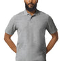 Gildan Mens SoftStyle Double Pique Short Sleeve Polo Shirt - Sport Grey - NEW