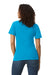 Gildan G648L Womens SoftStyle Double Pique Short Sleeve Polo Shirt Sapphire Blue Back