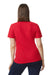 Gildan G648L Womens SoftStyle Double Pique Short Sleeve Polo Shirt Red Back