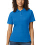 Gildan Womens SoftStyle Double Pique Short Sleeve Polo Shirt - Royal Blue