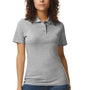 Gildan Womens SoftStyle Double Pique Short Sleeve Polo Shirt - Sport Grey - NEW