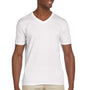 Gildan Mens Softstyle Short Sleeve V-Neck T-Shirt - White