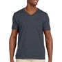 Gildan Mens Softstyle Short Sleeve V-Neck T-Shirt - Charcoal Grey