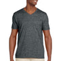 Gildan Mens Softstyle Short Sleeve V-Neck T-Shirt - Heather Dark Grey