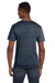 Gildan G64V Mens Softstyle Short Sleeve V-Neck T-Shirt Heather Navy Blue Back
