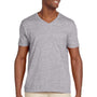 Gildan Mens Softstyle Short Sleeve V-Neck T-Shirt - Sport Grey