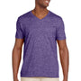 Gildan Mens Softstyle Short Sleeve V-Neck T-Shirt - Heather Purple