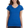 Gildan Womens Softstyle Short Sleeve V-Neck T-Shirt - Royal Blue
