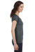Gildan G64VL Womens Softstyle Short Sleeve V-Neck T-Shirt Heather Dark Grey Side