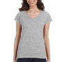 Gildan Womens Softstyle Short Sleeve V-Neck T-Shirt - Sport Grey