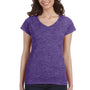 Gildan Womens Softstyle Short Sleeve V-Neck T-Shirt - Heather Purple - Closeout