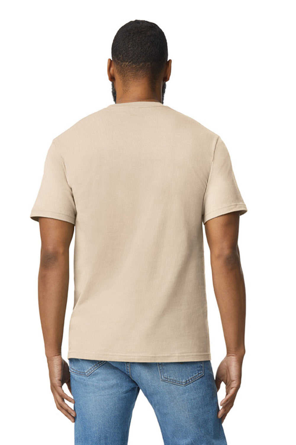 Gildan G650 Mens Softstyle Short Sleeve Crewneck T-Shirt Sand Back