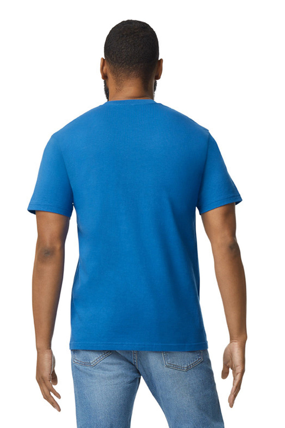 Gildan G650 Mens Softstyle Short Sleeve Crewneck T-Shirt Royal Blue Back